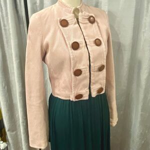 🌟 MARC by MARC JACOBS Pink Corduroy Military Jacket Y2K